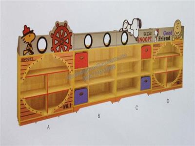 Bộ giá góc đồ chơi tàu thủy 4 khối gỗ tự nhiên